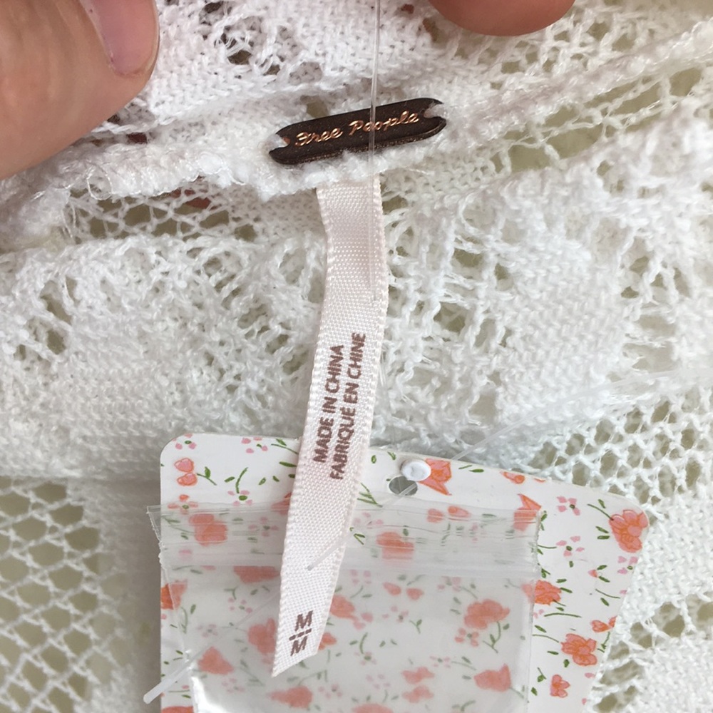 ✨NWT Free People Mock Neck Lace Dress Ivory - Picture 7 of 8